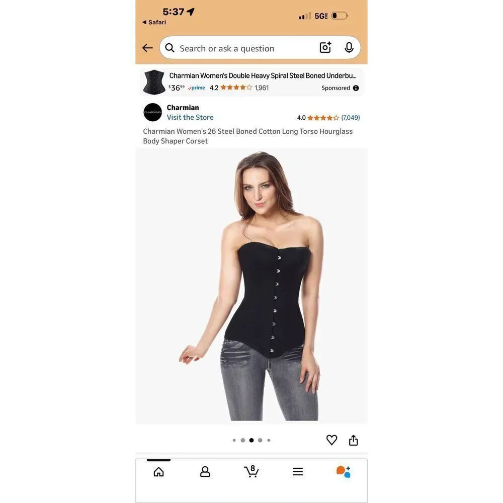 Charmain  plus size 3 3xl xxxl black lace up corset bustier